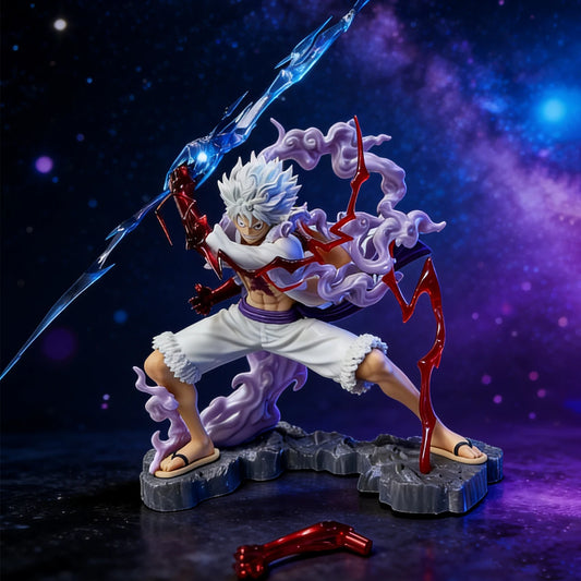 28cm One Piece Luffy Gear 5 Nika Action Figure PVC Collectible Statue