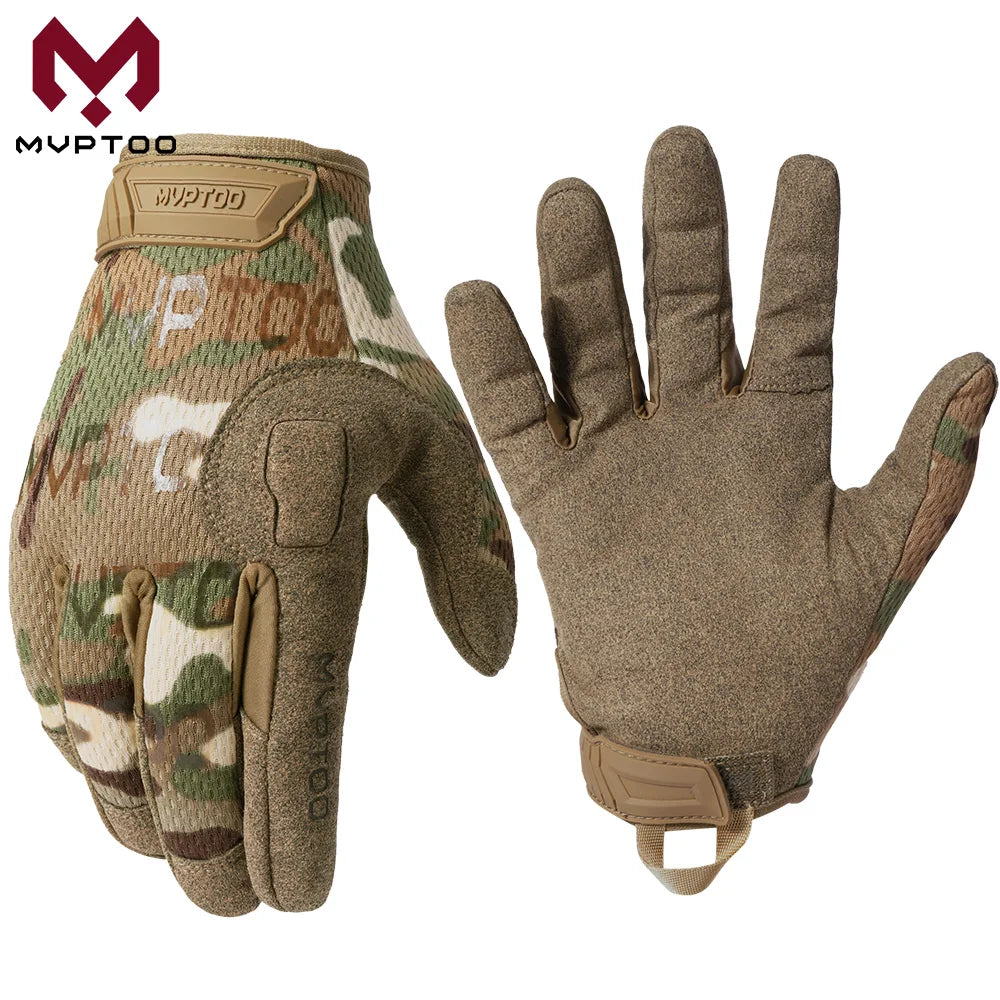 Tactical Full Finger Gloves Touch Screen Airsoft Military Combat Shooting Gear