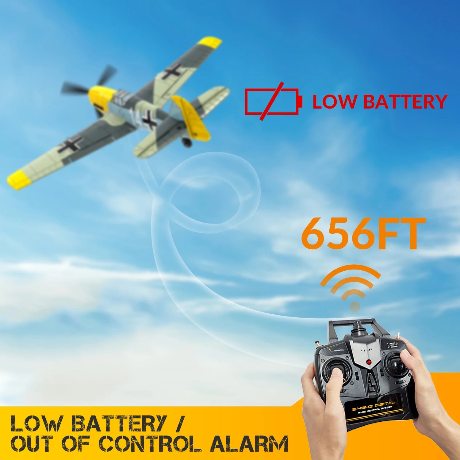 BF109 RC Plane 2.4G 4CH 400mm Wingspan One-key Aerobatic Remote Control Aircraft  RTF 761-11 EPP Foam RC Fighter-EXPROTAS