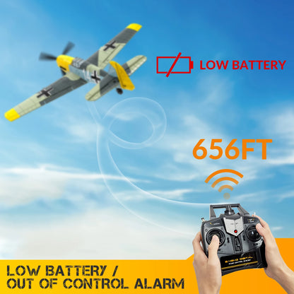 BF109 RC Plane 2.4G 4CH 400mm Wingspan One-key Aerobatic Remote Control Aircraft  RTF 761-11 EPP Foam RC Fighter-EXPROTAS