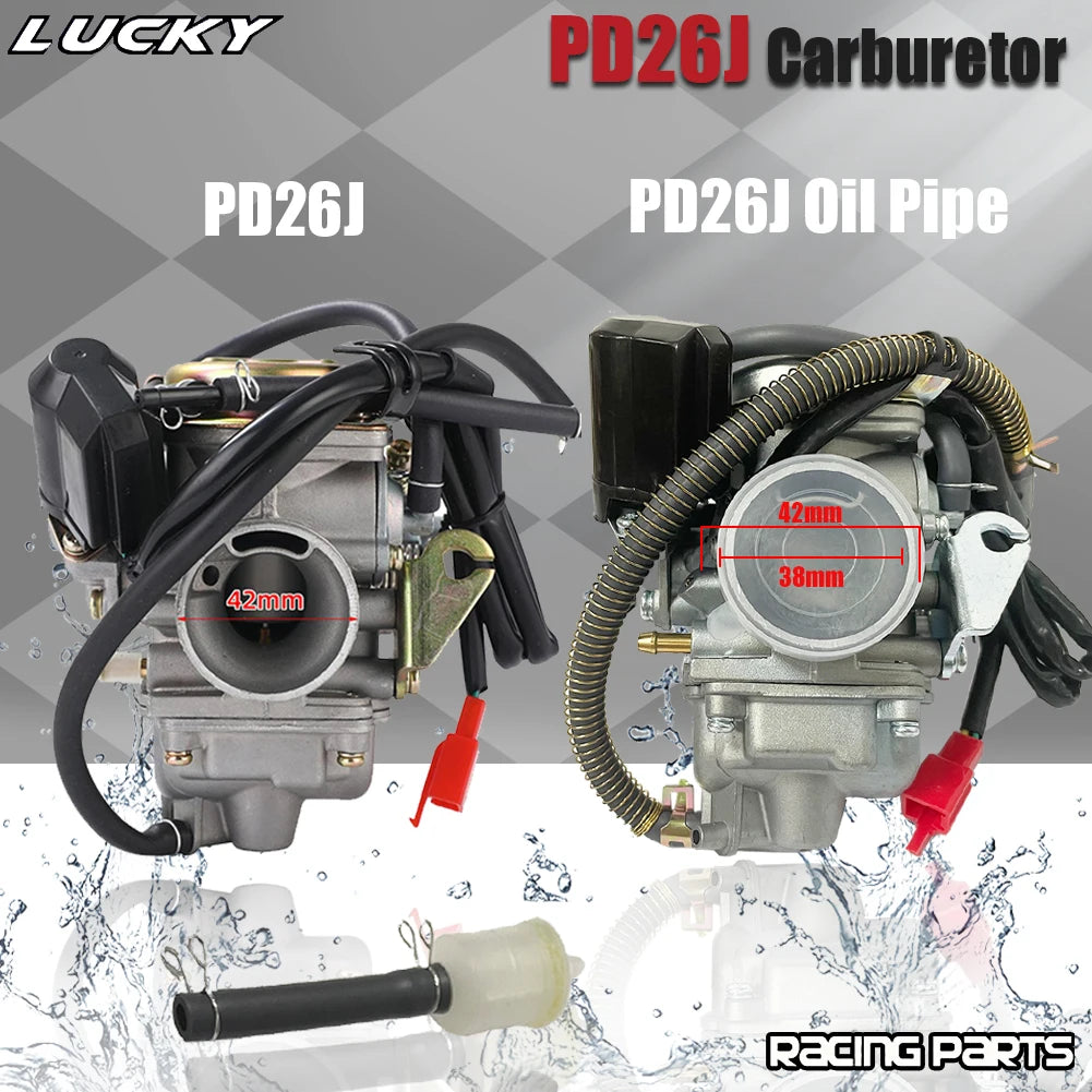 26mm PD26J Carburetor w/ Electric Choke for Honda GY6 125cc 150cc Scooter ATV 4 Stroke