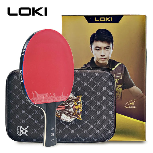 Loki E-Series Table Tennis Racket Professional Carbon Blade Ping Pong Racket Paddle High Elastic Rubber-EXPROTAS