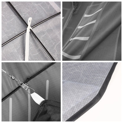 2m Delta Kite for Outdoor Fun - Huge Easy Flyer for Kids & Adults