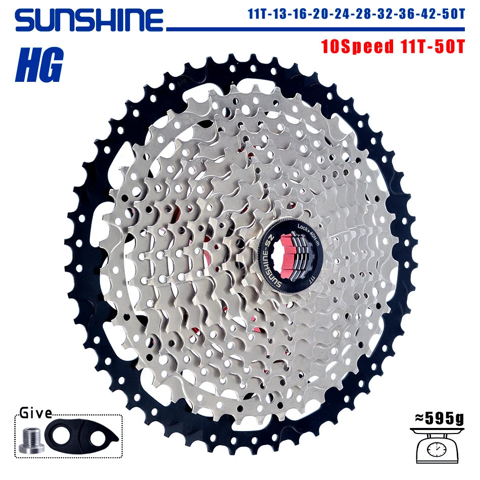 SUNSHINE 8-12 Speed Bicycle Cassette Freewheel HG Sprocket 32-52T for Shimano SRAM Flywheel