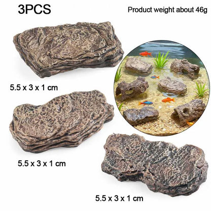 Landscape Model Trees Stumps Rocks Diorama Home Decoration 3PCS