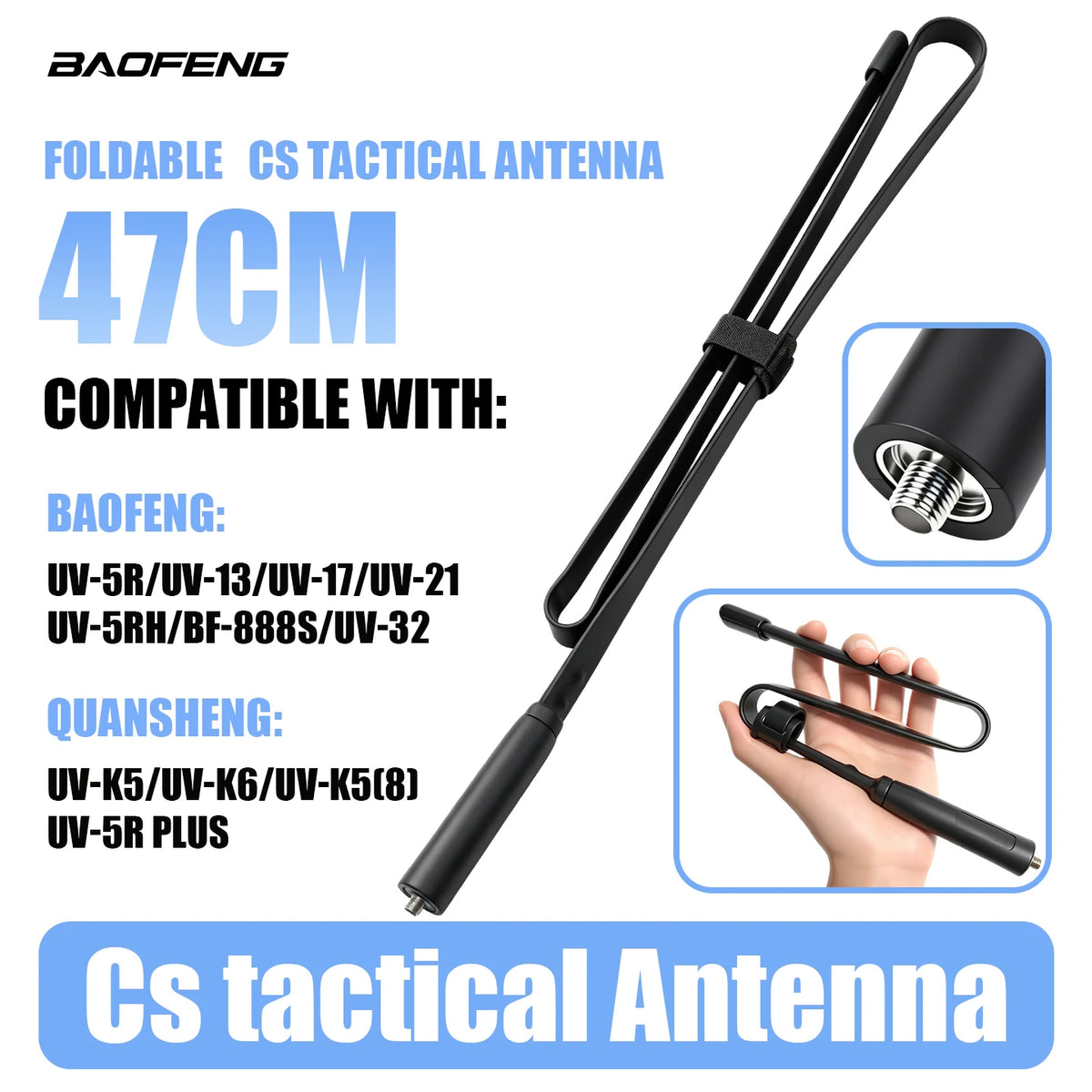 Dual Band Antenna SMA-Female for Baofeng UV-5R Walkie Talkie Radio