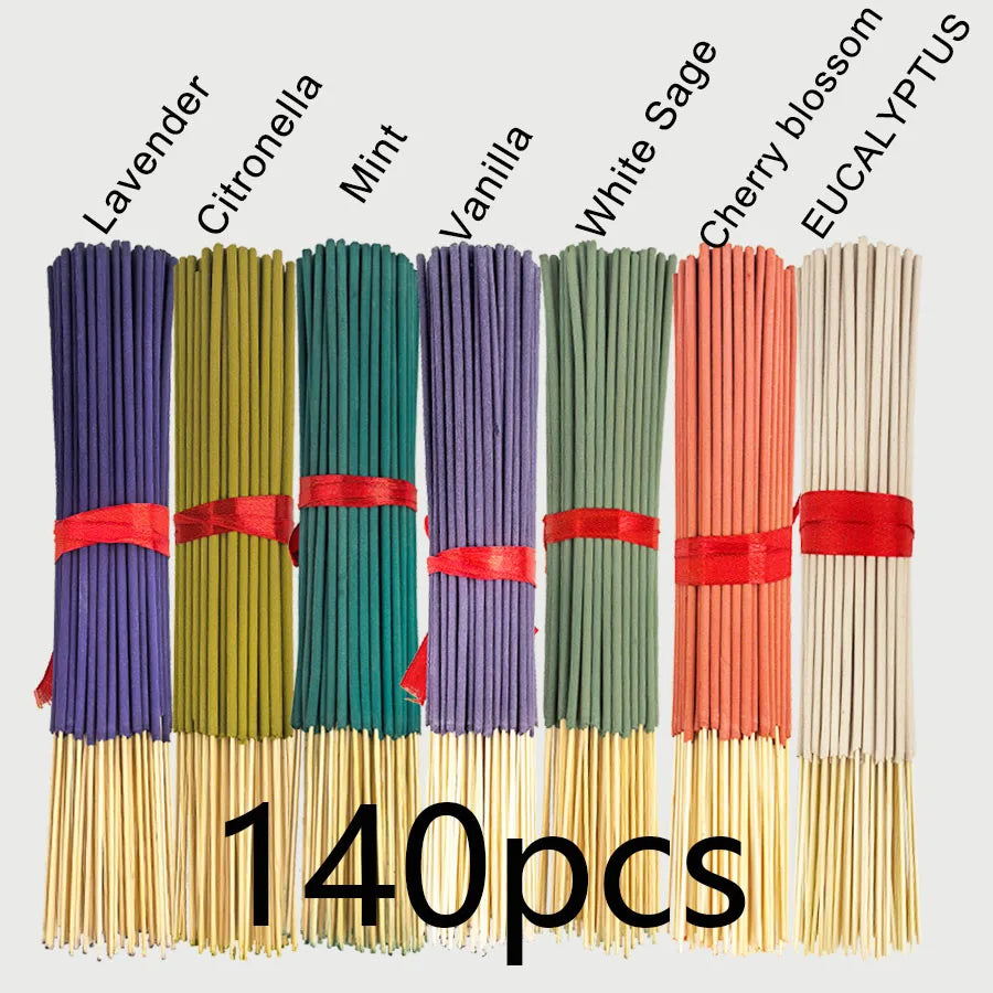 140 Incense Sticks Set with 20 Sticks Each - Rose, Lavender, Sandalwood