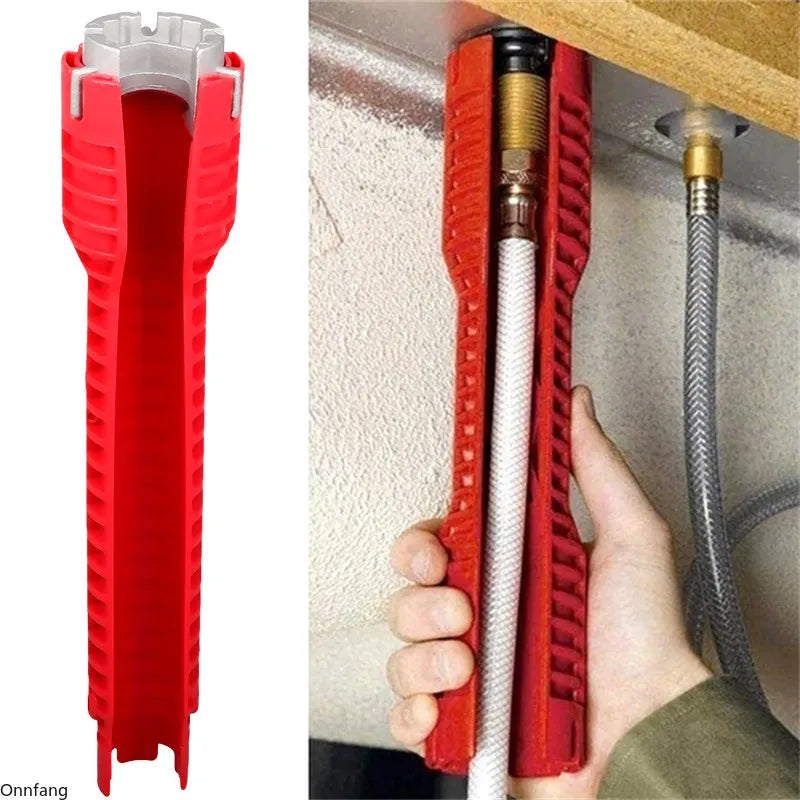 8-in-1 Flume Wrench Anti-Slip Sink Faucet Plumbing Repair Tool