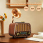 Portable FM AM Radio Multi-Band Vintage Retro Design for Home/Garden