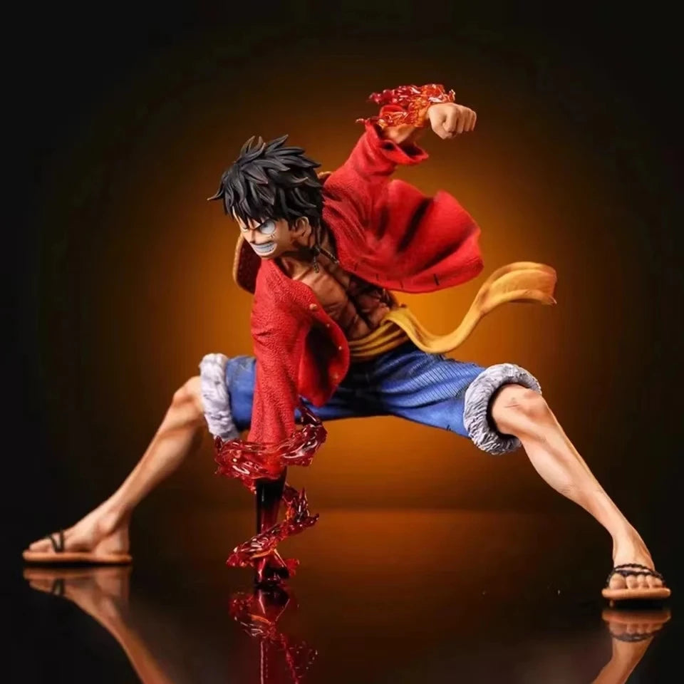 18cm One Piece Monkey D Luffy Battle Style Figure PVC Anime Action Model Toy