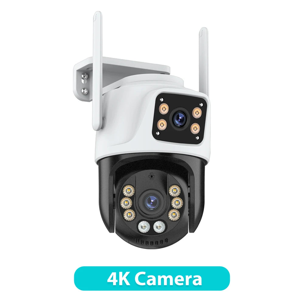 Three Lens PTZ IP Camera Outdoor 6K HD Three Screen WiFi Security Camera Auto Tracking 4K Dual Len Wirelss CCTV Camera iCsee-EXPROTAS