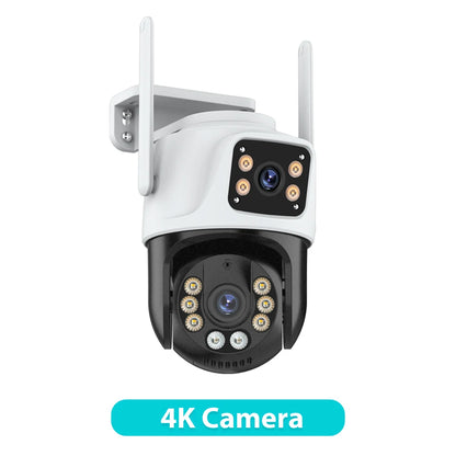 Three Lens PTZ IP Camera Outdoor 6K HD Three Screen WiFi Security Camera Auto Tracking 4K Dual Len Wirelss CCTV Camera iCsee-EXPROTAS