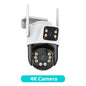 Three Lens PTZ IP Camera Outdoor 6K HD Three Screen WiFi Security Camera Auto Tracking 4K Dual Len Wirelss CCTV Camera iCsee-EXPROTAS