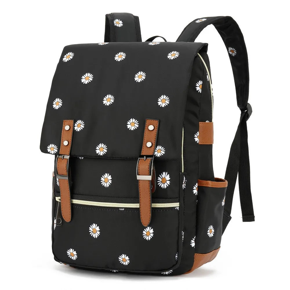 Vintage Oxford Laptop Backpack Waterproof 16" School Travel Bag Unisex Large
