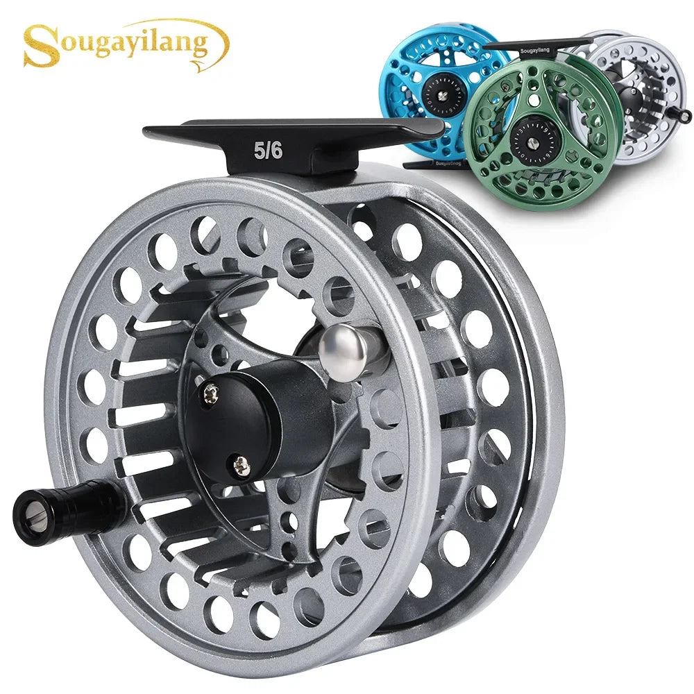 Sougayilang Fly Fishing Reel 5/6 7/8, Die-Cast Aluminum Spool, 11kg Max Drag