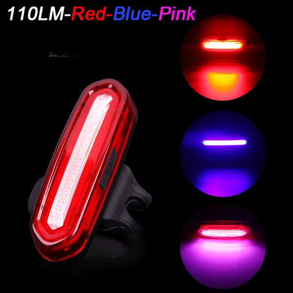 Bicycle Light LED Rear Tail Lamp Waterproof USB Rechargeable Bike Safety