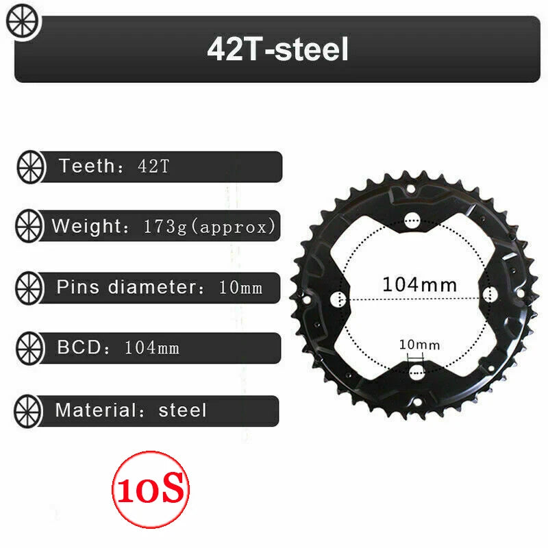 MTB Bike Chainring BUCKLOS 104BCD 64BCD 9/10 Speed SRAM SLX XT