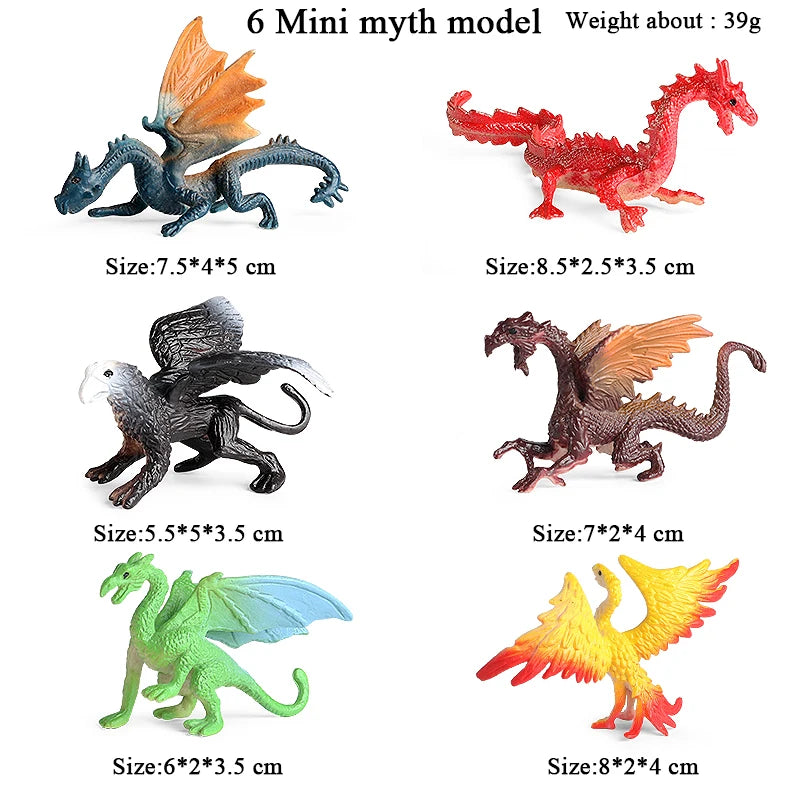 Oenux Fantasy Creature PVC Figure Dragon Phoenix Dinosaur Animal Model - EXPROTAS
