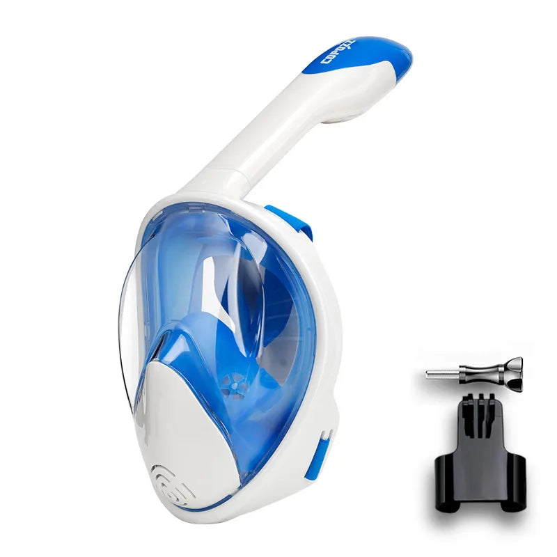 COPOZZ Professional Snorkeling Diving Mask Underwater Scuba Full Face Snorkel Mask Anti Fog Goggles for Adult Swimming Equipment-EXPROTAS