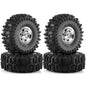 4pcs Beadlock Wheel Tire Set for 1/18 1/24 RC Crawler TRX4M SCX24