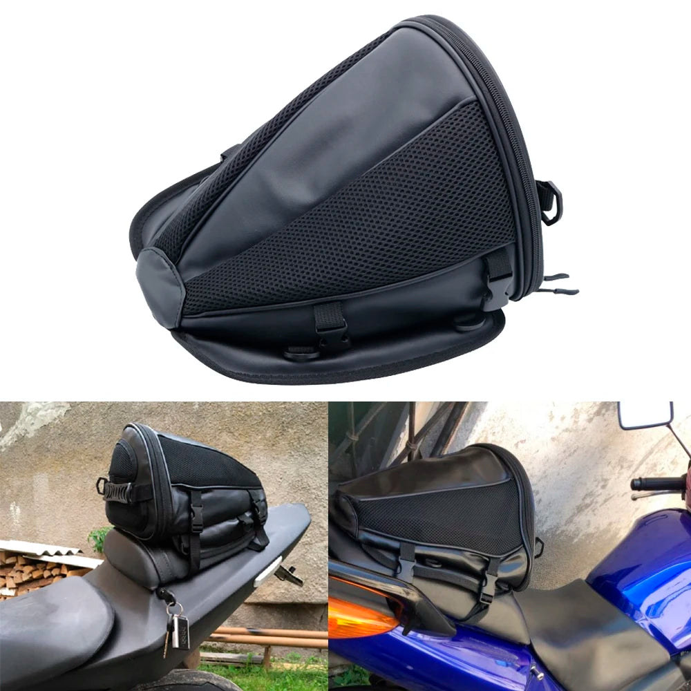 Motorcycle Tail Bag Waterproof Rear Seat Luggage Backpack for Harley BMW
