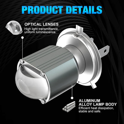 Fog Light H4 LED Headlight Bulb 60000LM Hi/Lo Beam Motorcycle 12V