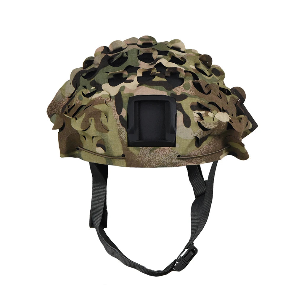 3D Camo Net Helmet Cover Laser Cut Nylon Scrim for Airsoft Paintball Hunting