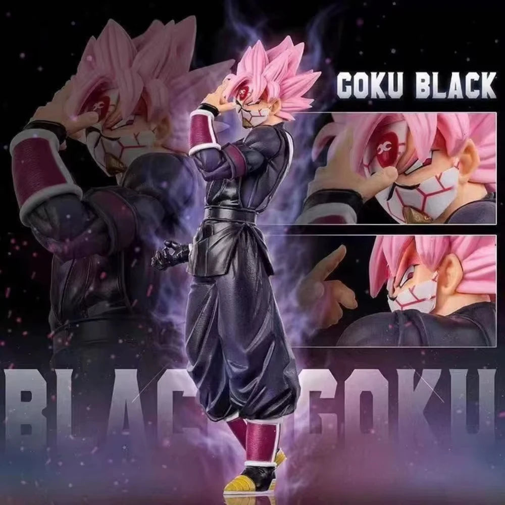 25cm Dragon Ball Heroes Zamasu Goku Black PVC Figure GK Statue Model Toy