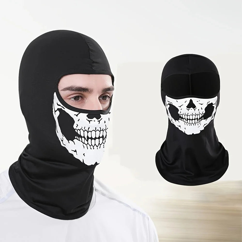 Motorcycle Balaclava Full Windproof Skull Face Mask Neck Warmer Ski