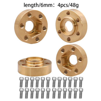 12mm Brass Wheel Weights | Hex Hub Adapter for 1/10 RC SCX10 TRX4 1.9" Rims