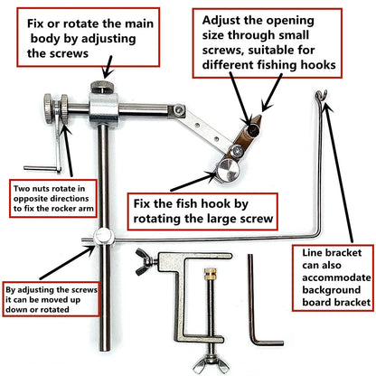 1pc Fly Tying Vise 360 Degree Adjustable Rotary Fishing Lure Making Tool