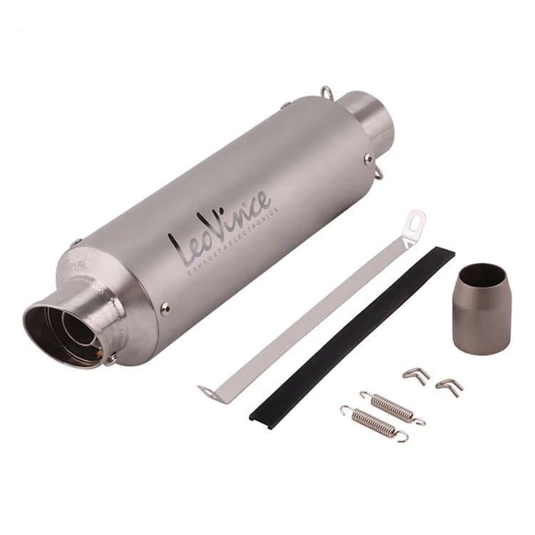 Universal Motorcycle Real LeoVince E-Mark Slip On Exhaust Pipe Muffler Escape moto For Honda Yamaha R1 R3 R6 CBR300-EXPROTAS