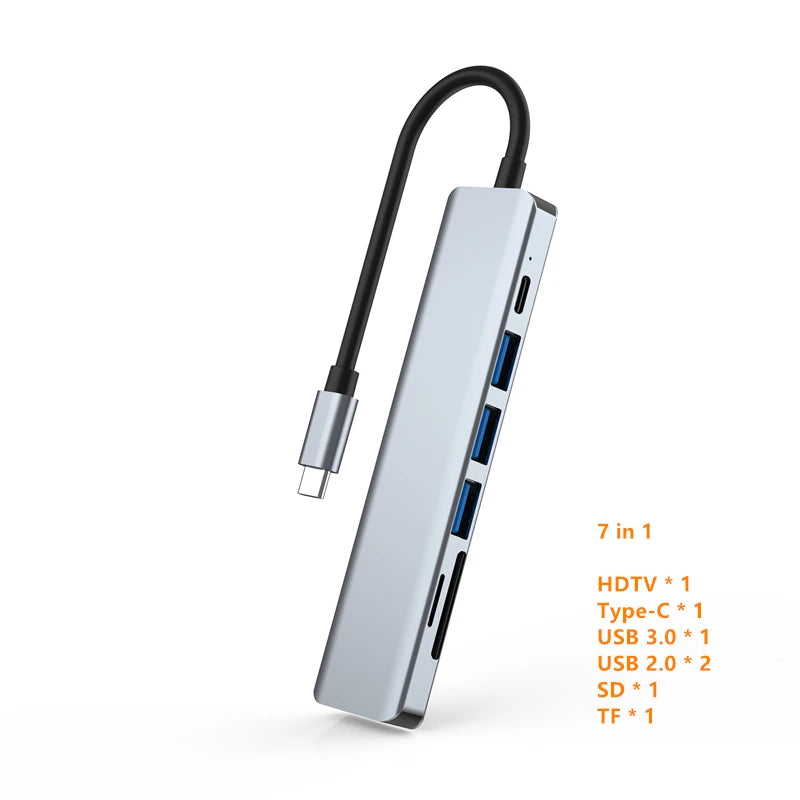 USB C Hub Docking Station 4K HDMI PD for Dex TV Mouse MacBook iPad