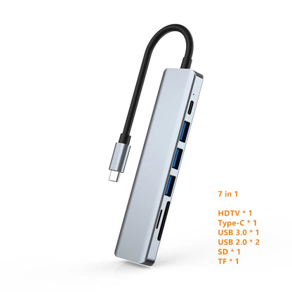 USB C Hub Docking Station 4K HDMI PD for Dex TV Mouse MacBook iPad