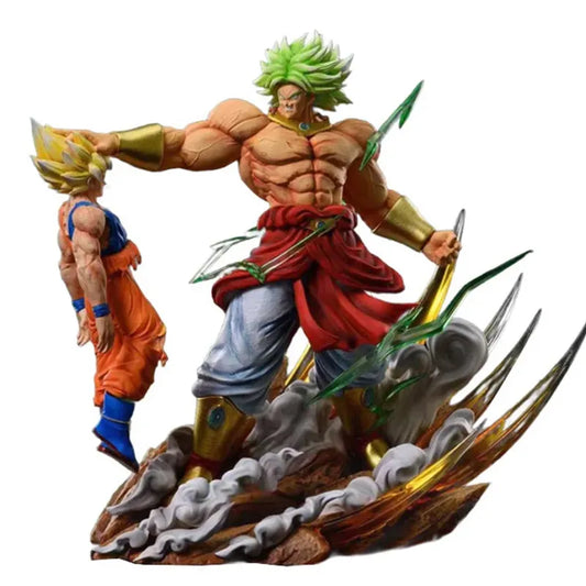 Anime Dragon Ball broly Vs Son Goku Figurine 20cm Gk Pvc Action Figures Statue Collection Model Toy Gifts-EXPROTAS