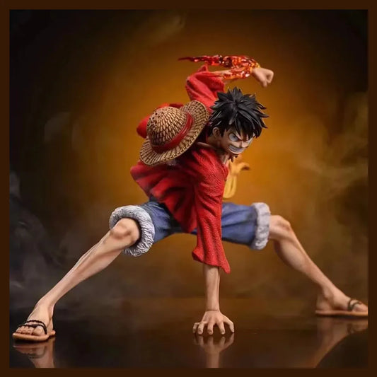 18cm One Piece Monkey D Luffy Battle Style Figure PVC Anime Action Model Toy