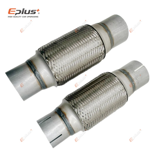 EPLUS Exhaust Flex Pipe | Telescopic Braid Muffler Connector Stainless Steel
