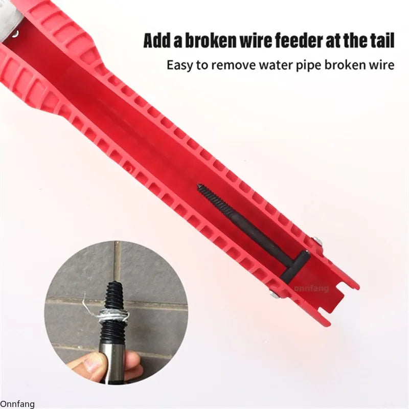 8-in-1 Flume Wrench Anti-Slip Sink Faucet Plumbing Repair Tool