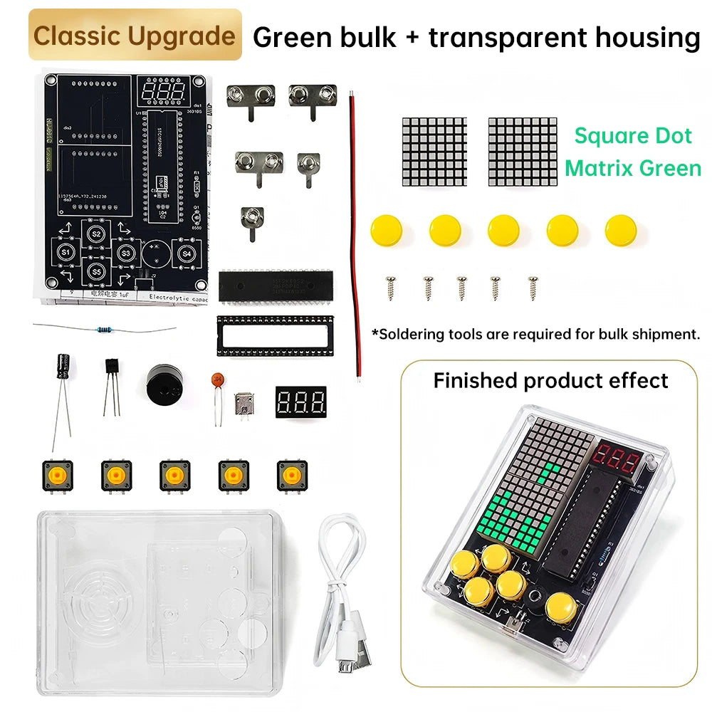 DIY Pixel Game Console 51 Single-Chip Soldering Machine Puzzle Electronic