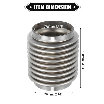 UXCELL Exhaust Flex Pipe | 38/45/50/60mm Bellows Connector Stainless Universal