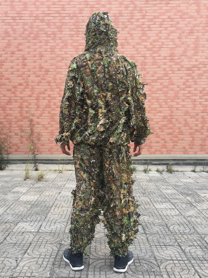 Ghillie Suit Camo Set for Men Women Kids Hunting Jungle Hooded Outfit