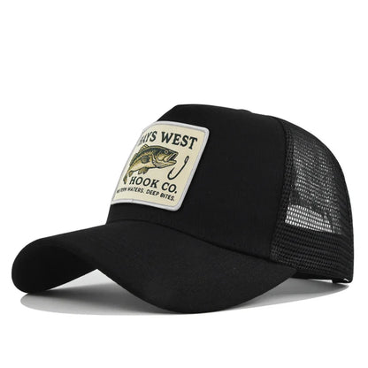 Mesh Fishing Cap Snapback Trucker Hat Breathable Unisex Outdoor