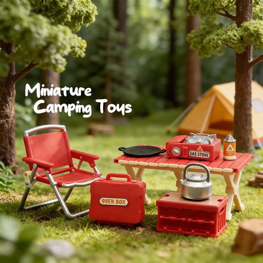 Miniature Camping Picnic Model Set Dollhouse Accessories DIY Craft
