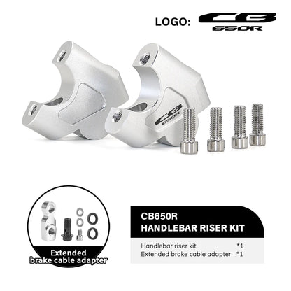 For Honda CB650R Handlebar Riser Clamp Adapter Height Lift Mount 2019-2025