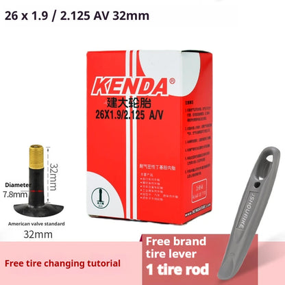 Inner Tube KENDA 26 Inch MTB  Butyl Rubber AV FV 32/36/48mm 1.25-2.4 Tyres