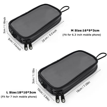 Motorcycle Magnetic Fuel Tank Bag Clear Phone Holder Waterproof Seat Pouch