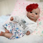 25cm Silicone Reborn Girl Doll Open Mouth Washable Body 3D Painted Skin