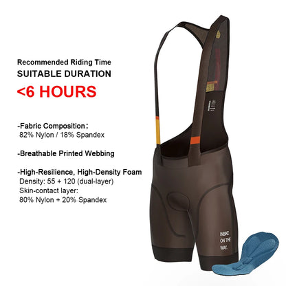 INBIKE Mens MTB Cycling Bib Shorts Padded Road Mountain Bike Riding Shorts