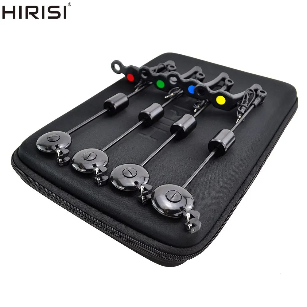 LED Carp Fishing Swinger Drop-Off Bite Indicator 4 Colour Case Hirisi B2022