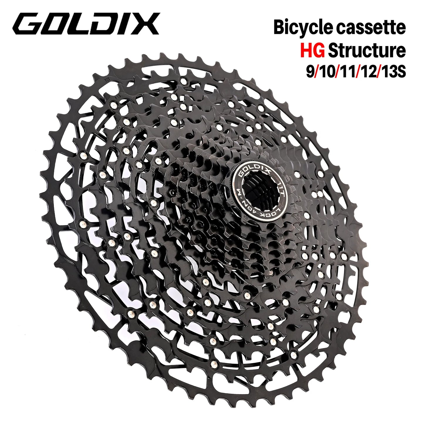Goldix Carbon Steel Freewheel 9/10/11/12/13 Speed MTB Cassette